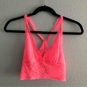 NWT Victoria Secret Pink Lace Bralette Size Medium